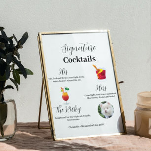Eenvoudige handmatige cocktails, Poster van de tro