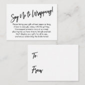 Eenvoudige handschriftenkaart voor beeldscherm met informatiekaartje (Voorkant / Achterkant)