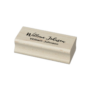Eenvoudige Handtekening en Gedrukte Naam Tekst Sja Rubberstempel