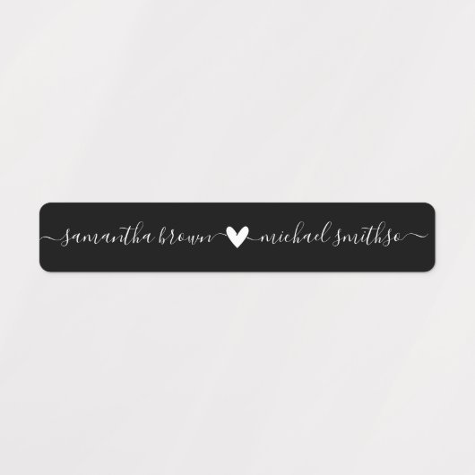 Eenvoudige handtekening Naam legant zwart Labels (Design 2)