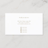 Eenvoudige handtekening script: witte marmer gebor visitekaartje (Achterkant)