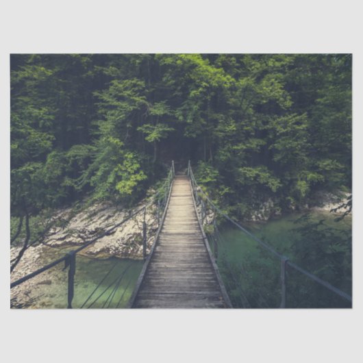 Eenvoudige hangbrug over de Idrijca, handschoen Tissuepapier (Voorkant)