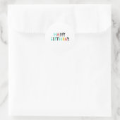 Eenvoudige Happy Birthday stickers (Tas)