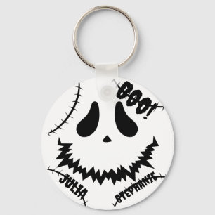 Eenvoudige Happy Halloween Boo familie en vrienden Sleutelhanger