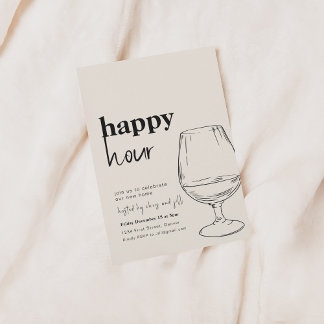 Eenvoudige Happy Hour House Party uitnodiging