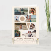 Eenvoudige Happy Jubileum Fotocollage Kaart (Voorkant)