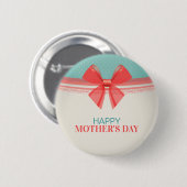 Eenvoudige Happy Moederdag | Pin-Button Ronde Button 5,7 Cm (Voorkant /achterkant)