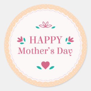 Eenvoudige Happy Moederdag STICKER