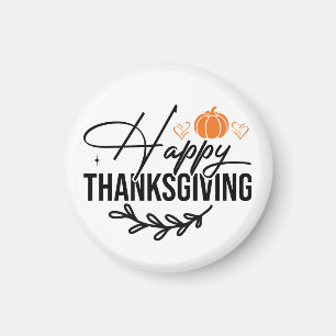 Eenvoudige Happy Thanksgiving Pompoen Magneet