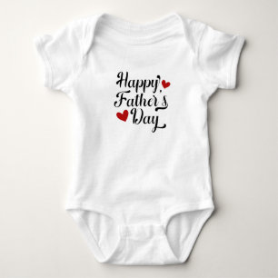 Eenvoudige Happy Vaderdag kalligrafie Bodysuit