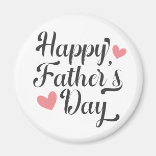 Eenvoudige Happy Vaderdag kalligrafie   Magneet