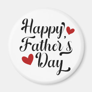 Eenvoudige Happy Vaderdag kalligrafie   Magneet