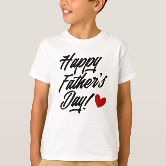Eenvoudige Happy Vaderdag kalligrafie | SHIRT (Voorkant)