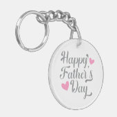 Eenvoudige Happy Vaderdag kalligrafie | SLEUTELHAN Sleutelhanger (Voorkant Links)