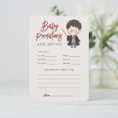 Eenvoudige Harry Potter Baby shower Enclosure Kaar Informatiekaartje (Staand voorkant)