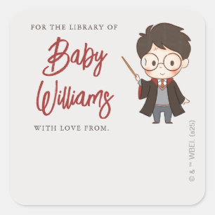 Eenvoudige Harry Potter Baby Shower Vierkante Sticker