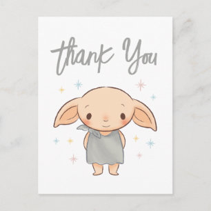 Eenvoudige Harry Potter - Dobby Baby Shower Bedank Briefkaart