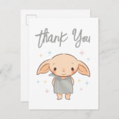 Eenvoudige Harry Potter - Dobby Baby Shower Dank j Briefkaart (Voorkant / Achterkant)
