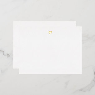 Eenvoudige Hart Goud Folie Notitiekaart