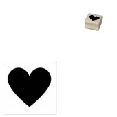 Eenvoudige Hart Klassieke Moderne Minimale Chic Rubberstempel (Gestempeld)