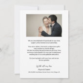 Eenvoudige Hart Moderne Wedding Fotocollage Bedankkaart (Achterkant)