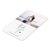 Eenvoudige heart Weddenfoto van modern script Hart Magneet (Linkerzijde)