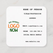 EENVOUDIGE HEDENDAAGSE SCHONE WITTE MODIEUZE CLIEN VIERKANTE VISITEKAARTJE (Voorkant)