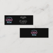 EENVOUDIGE HEDENDAAGSE SCHONE ZWARTE MODIEUZE CLIE CONTACTKAARTJE (Voorkant / Achterkant)