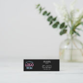 EENVOUDIGE HEDENDAAGSE SCHONE ZWARTE MODIEUZE CLIE CONTACTKAARTJE (Staand voorkant)