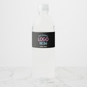 EENVOUDIGE HEDENDAAGSE SCHONE ZWARTE MODIEUZE CLIE WATERFLES ETIKET