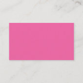 Eenvoudige Heet Roze Modern Script Huwelijk QR Cod Informatiekaartje (Achterkant)