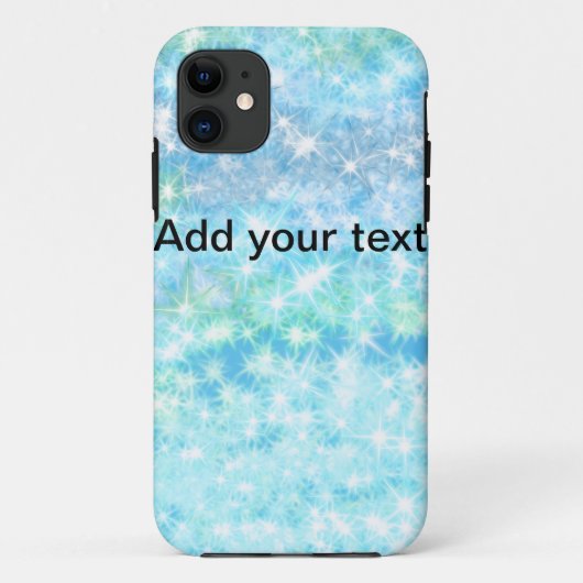 Eenvoudige hemelblauwe glitsterren voegen jouw tek Case-Mate iPhone case (Achterkant)