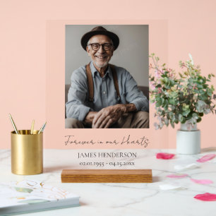 Eenvoudige herdenkingsfoto acryl bord