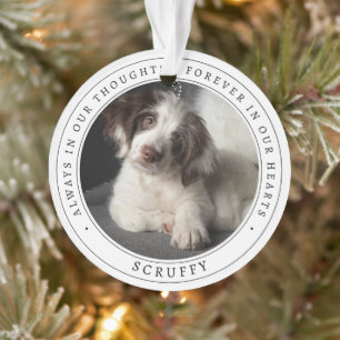Eenvoudige herdenkingshond huisdier foto ornament