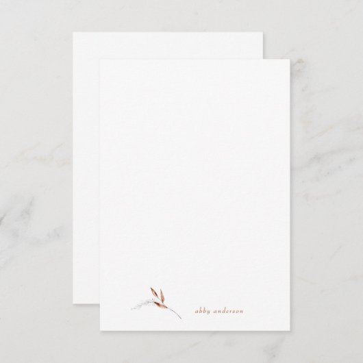 Eenvoudige Herfst, blanco, aangepaste naam bedankt (Voorkant / Achterkant)