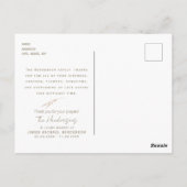 Eenvoudige Herfst bloemenbegrafenis Dank u Briefkaart (Achterkant)