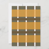 Eenvoudige herfst bruiloft plaid kaart (Achterkant)