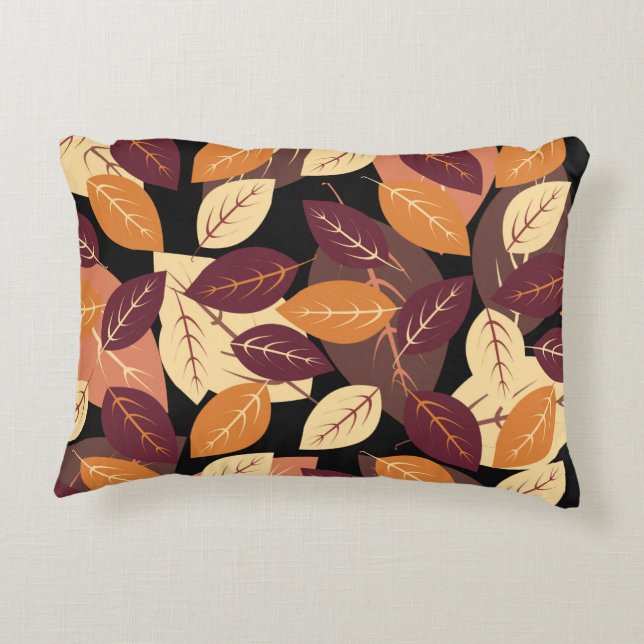 Eenvoudige herfst laat donker accent kussen (Achterkant)