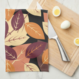 Eenvoudige herfst laat donker theedoek