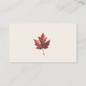 Eenvoudige Herfst Leaf Cream Bruiloft QR Code RSVP Informatiekaartje (Achterkant)