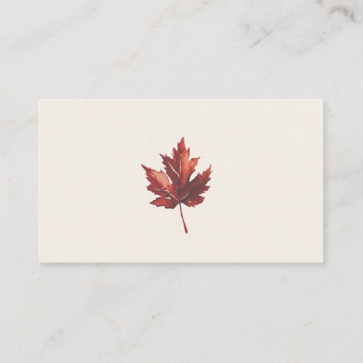 Eenvoudige Herfst Leaf Cream Bruiloft QR Code RSVP Informatiekaartje (Achterkant)