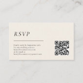 Eenvoudige Herfst Leaf Cream Bruiloft QR Code RSVP Informatiekaartje (Voorkant)