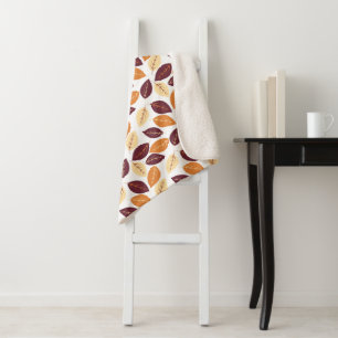 Eenvoudige herfst Leaves Sherpa Blanket Deken