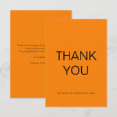 Eenvoudige herfst Oranje - Hartelijk dank - Kaart (Voorkant / Achterkant)