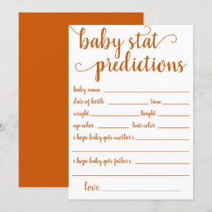 Eenvoudige Herfst   Oranje Keepsake-Kaart Kaart