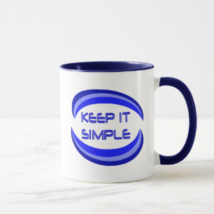 Eenvoudige herstelslogan-offerte in blauw houden mok