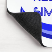 Eenvoudige herstelslogan-offerte in blauw houden muismat (Hoek)