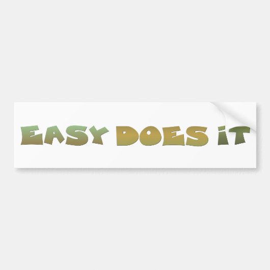 Eenvoudige herstelsoftware Slogan Quote Groene Gol Bumpersticker (Voorkant)