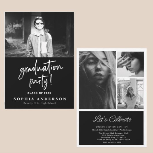 Eenvoudige Hoge School Kaart Zwart en wit