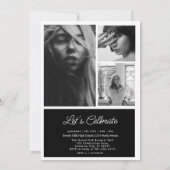 Eenvoudige Hoge Schoolkaart Zwart en wit Kaart (Achterkant)